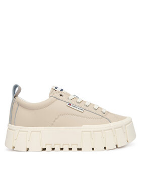 Tommy Jeans Tommy Jeans Снікерcи Tjw Vulc Flatform Leather EN0EN03008 Бежевий