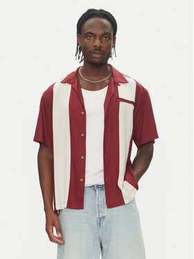 Element Element Hemd Bowling ELYWT00170 Dunkelrot Regular Fit