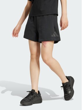 adidas adidas Szorty materiałowe 145201 Czarny Loose Fit