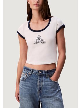 Calvin Klein Jeans Calvin Klein Jeans Canottiera SS PM C GRPHC SCP NK Bianco Casual Fit