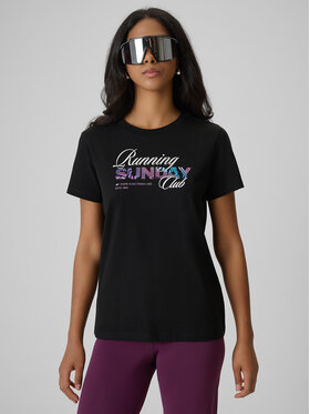 4F 4F T-Shirt AFTERLIGHT Czarny Regular Fit