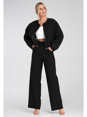 FIGL FIGL Spoločenské nohavice M1197 Čierna Flared Leg