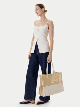 Tommy Hilfiger Tommy Hilfiger Дамска чанта Th City Summer Tote Woven AW0AW17640 Бежов