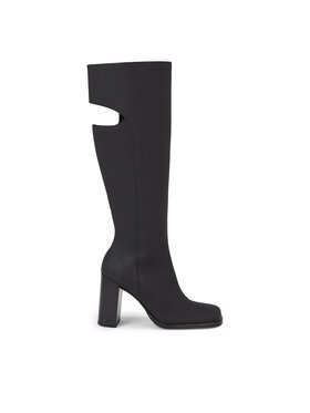 Calvin Klein Jeans Calvin Klein Jeans Чоботи Long Heel Zip Boot Cut Out Edgy YW0YW01253 Чорний