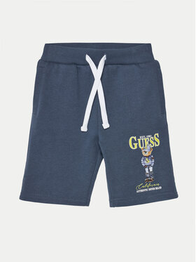 Guess Guess Шорти от плат N5RD03 KAD74 Тъмносин Relaxed Fit