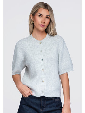 Ombre Ombre Bluzka OW-TS-E0091 Szary Relaxed Fit