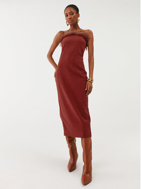 Patrizia Pepe Patrizia Pepe Kokteilinė suknelė 8A1202/A6F5-R799 Raudona Slim Fit