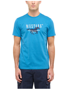 Mustang Mustang T-Shirt Style Austin Niebieski Regular Fit