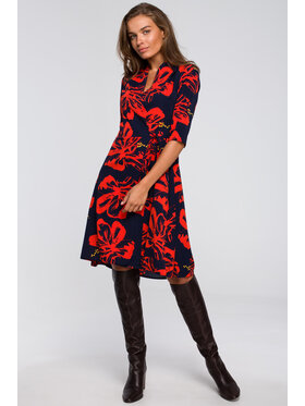 Stylove Stylove Koktejlové šaty S247 Tmavomodrá Regular Fit