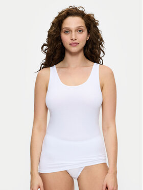 Triumph Triumph Τοπ Sense Of Cotton 10224974 Λευκό Slim Fit