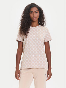 Guess Guess Marškinėliai V5YI04 I3Z14 Smėlio Regular Fit