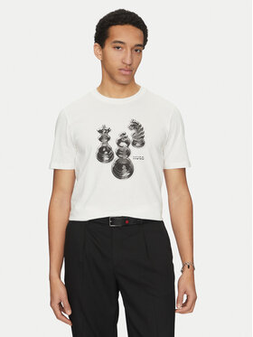 HUGO HUGO T-Shirt Dischach 50532918 Bílá Regular Fit