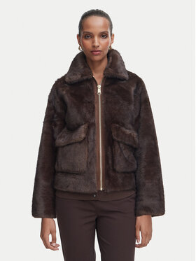Rinascimento Rinascimento Pelliccia CFC0127150003 Marrone scuro Regular Fit