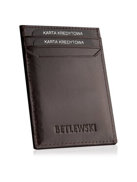 Betlewski Betlewski Etui na karty kredytowe BESA-BF-23 Brązowy