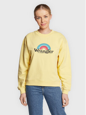 Wrangler Wrangler Bluza Retro W6N0HAY19 Żółty Regular Fit