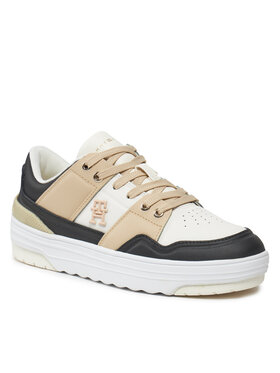 Tommy Hilfiger Tommy Hilfiger Sneakersy Th Basket Sneaker Lo FW0FW07756 Beżowy