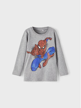 NAME IT NAME IT Bluzka SPIDER-MAN 13210754 Szary Regular Fit