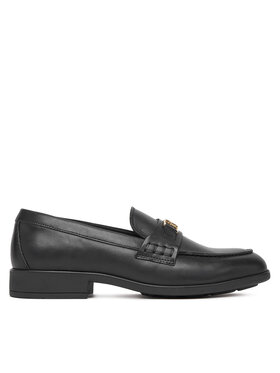 Tommy Hilfiger Tommy Hilfiger Čevlji brez vezalk Th Logo Leather Loafer FW0FW08705 Črna