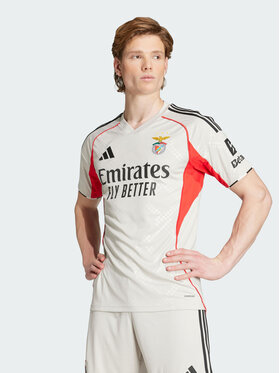 adidas adidas Koszulka techniczna Benfica 25/26 Away Jersey Beżowy Slim Fit