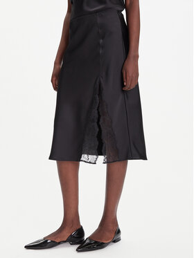 Calvin Klein Calvin Klein Spódnica midi LV044C672G Czarny Regular Fit