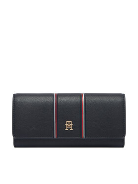 Tommy Hilfiger Tommy Hilfiger Πορτοφόλι Th Icon Lrg Flap Wallet Corp AW0AW18656 Σκούρο μπλε