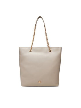 Calvin Klein Calvin Klein Torebka Minimal Monogram Chain Tote LV04F3204G Beżowy
