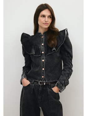 BIZUU BIZUU džínová košile DILETTA DENIM SHIRT Šedá Standard Fit