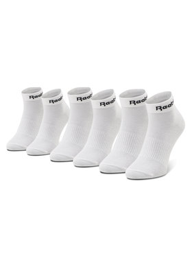 Reebok Reebok Комплект 3 чифта къси чорапи унисекс Act Core Ankle Sock 3P GH8167 Бял