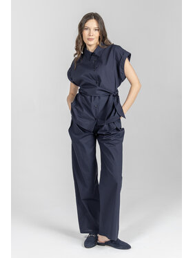 Deni Cler Milano Deni Cler Milano Bluzka T-DC-1227-F2-10-58-1 Granatowy Regular Fit
