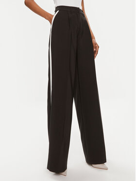 Maryley Maryley Pantaloni di tessuto 24EB806/43NB Nero Wide Leg