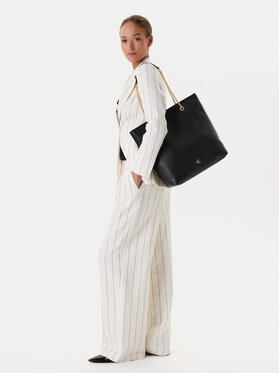 Calvin Klein Calvin Klein Ročna torba Minimal Monogram Chain Tote LV04F3204G Črna