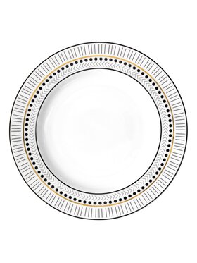 Ćmielów Ćmielów Komplet talerzy Jenny Art Deco Czarny