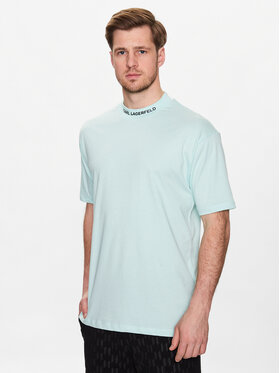 KARL LAGERFELD KARL LAGERFELD T-Shirt Crew Neck 755150 532224 Zielony Regular Fit