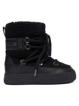 Tommy Hilfiger Tommy Hilfiger Снігоходи Faux Shearling Snowboot FW0FW08788 Чорний