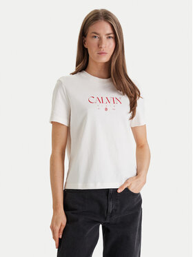 Calvin Klein Jeans Calvin Klein Jeans Tricou Cktail Concept LV047E813G Alb Regular Fit
