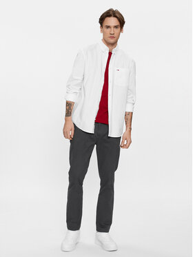 Tommy Jeans Chino Hlače Austin DM0DM18339 Siva Slim Fit