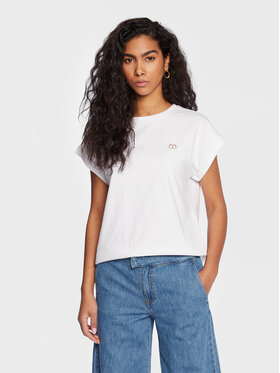 TWINSET TWINSET T-krekls 231TP2170 Balts Relaxed Fit
