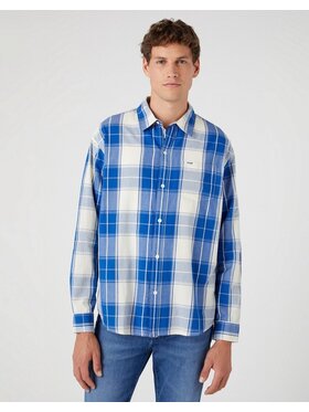 Wrangler Wrangler Camicia 1 PKT SHIRT Blu Loose Fit