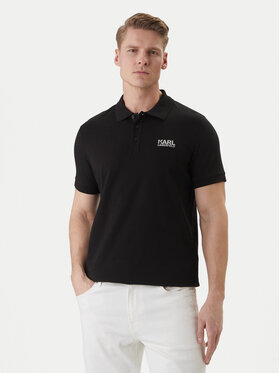 KARL LAGERFELD KARL LAGERFELD Pólóing 745780 562235 Fekete Regular Fit