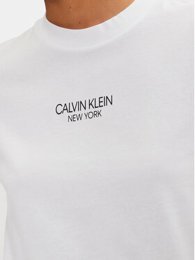 Calvin Klein Majica New York K20K208064 Bela Regular Fit