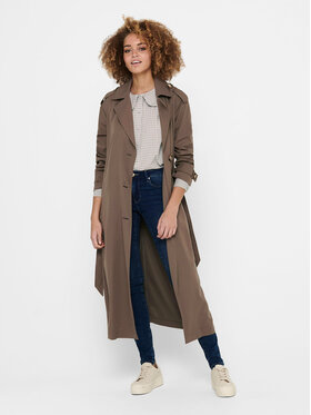 ONLY ONLY Trench 15217799 Smeđa Relaxed Fit
