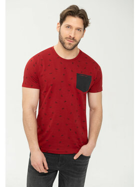 Volcano Volcano T-Shirt T-SAILING Czerwony Regular Fit