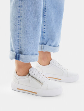Clarks Clarks Αθλητικά Hollyrose Zip 26185917 Λευκό