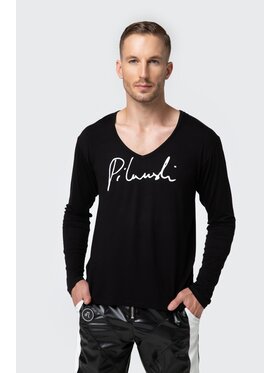Pilawski Pilawski Longsleeve longsleeve Czarny Slim Fit