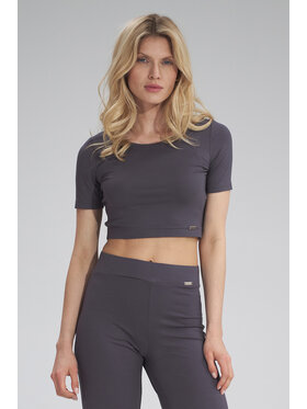 FIGL FIGL Bluzka M748 Szary Regular Fit