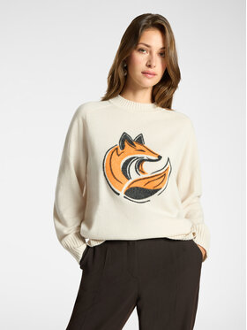 Elena Mirò Elena Mirò Sweter M110Z000878N002 Kremowy Regular Fit