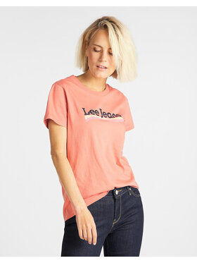 Lee Lee T-Shirt CREW NECK TEE Czerwony Regular Fit
