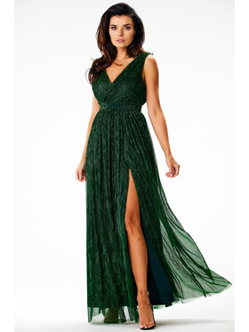 Awama Awama Abito da sera A625 Verde Basic Fit