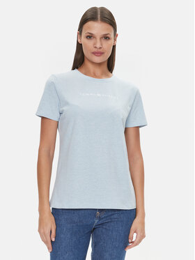 Tommy Hilfiger Tommy Hilfiger T-Shirt Frosted WW0WW38813 Niebieski Regular Fit