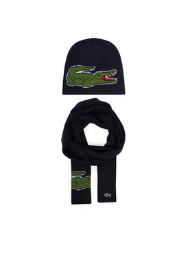 Lacoste Lacoste Kepurės ir šaliko komplektas RB1515-00 Tamsiai mėlyna